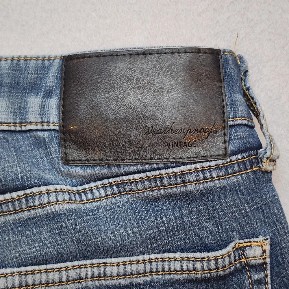 Weatherproof Vintage Fleece Lined Men's Regular Fit Distressed Jeans  32x32 Blue